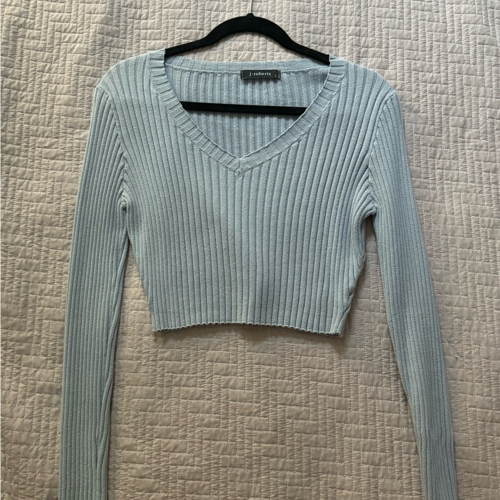 cropped knitted top